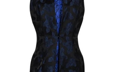 Christian Dior Dress Blue Floral Print w/ Long