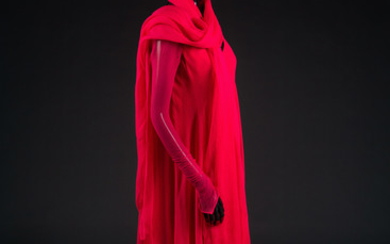 Dress, Shawl, Earrings, Ring and Bag, 1988. Dress designed by Paul Zastupnevitch and made by Western Costume Company in Los Angeles