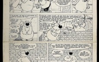 Dupa. Cubitus. PO parue dans Tintin (Autocollant de la rédaction