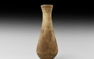 Egyptian Alabaster Piriform Vessel