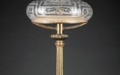 English Gilt Bronze and Brass Sinumbra Lamp