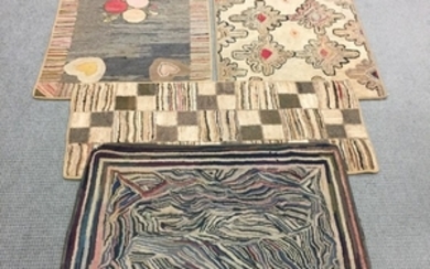 Four Hooked Rugs