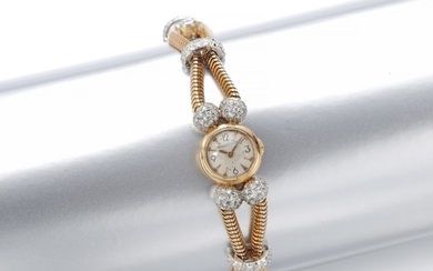 LADY'S GOLD AND DIAMOND WRISTWATCH | JAEGER LECOULTRE