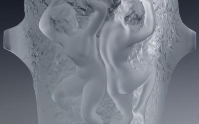 Lalique French Art Glass Ganymede Vase Ice Bucket