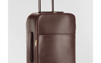 LOUIS VUITTON Pegase suitcase in brown leather Hardware in silver...