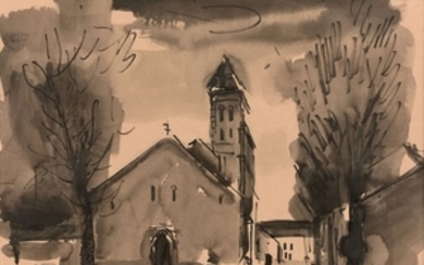 Maurice de VLAMINCK 1876 - 1958 L'église du village