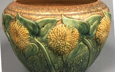 8" ROSEVILLE "Sunflower" Art Pottery Jardiniere.
