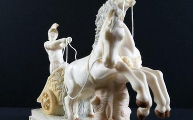 Sculpture of a Greek chariot with rider (60's)