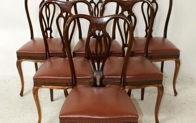 Set of 6 Italian Chippendale dining chairs