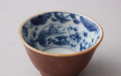 A SMALL 18TH CENTURY CHINESE CAFE AU LAIT GLAZED