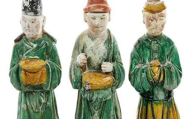 Three Chinese Tang Figures