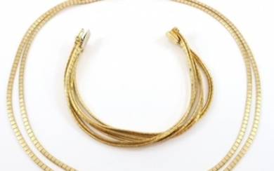 Yellow Gold Bracelet & Necklace