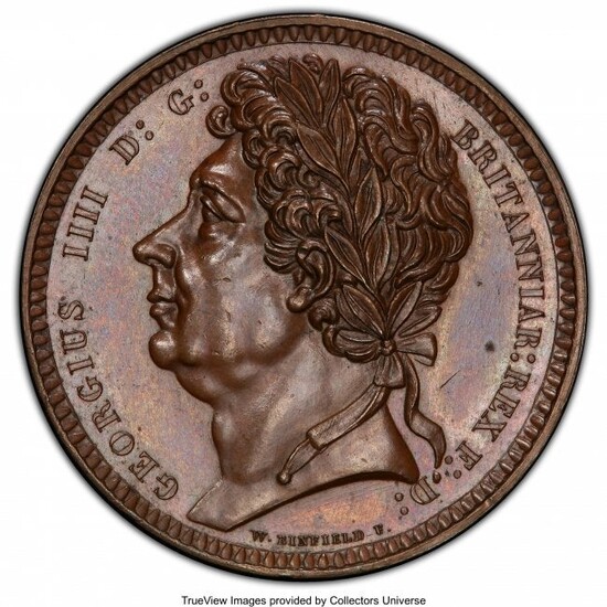31631: George IV bronze Proof Pattern 1/2 Crown ND (c.
