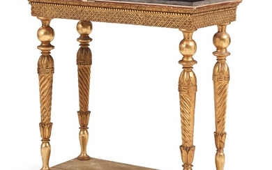 A late Gustavian console table, Stockholm, early 19th century.