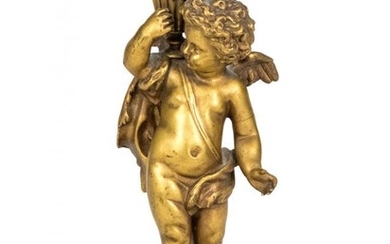 A Louis XVI Style Gilt-Bronze Figure of Cupid