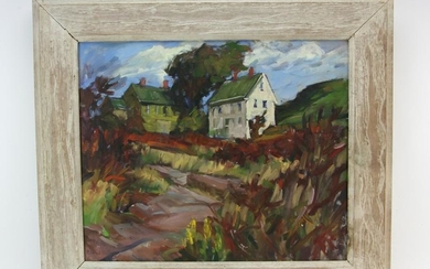 Mildred C Jones, Rockport Landscape, Oil on Canvas