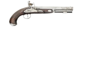 An Unusual Persian 20-Bore Flintlock Pistol In The English Fashion, 19th Century