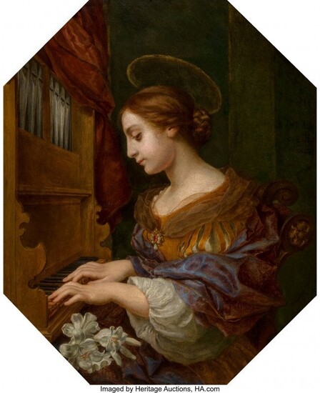 61031: After Carlo Dolci Saint Cecilia oil on canvas 40
