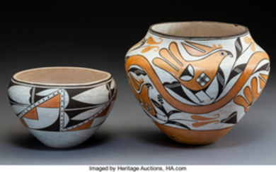Two Acoma Polychrome Jars Nellie Garcia and Lucy...