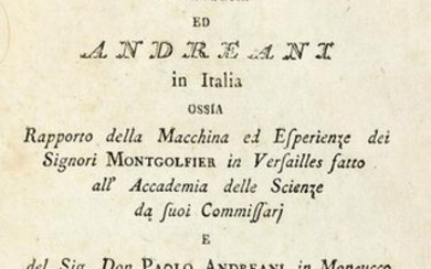 [AEROSTATICA] - ANDREANI, Paolo (1763-1823)
