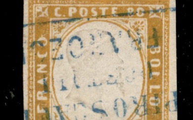 80 cent (17C) bene marginato annullato in cartella Piroscafi/Postali/Francesi...