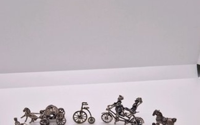 800 argento - Miniature figure (9) - Silver