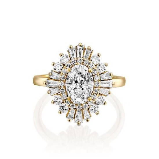1.50 Carat Diamond Ring, Diamond Engagement Ring, Oval