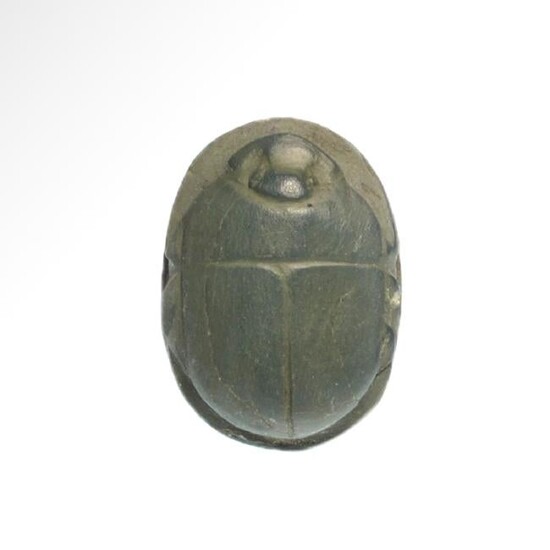Egyptian Schist Heart Scarab, c. 900-600 B.C.