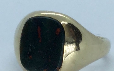 9K Yellow gold - Ring African Opal