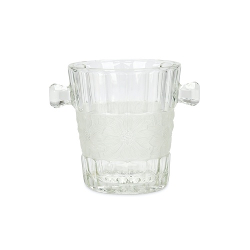 A 1930's Art Deco cut glass crystal champagne cooler With su...