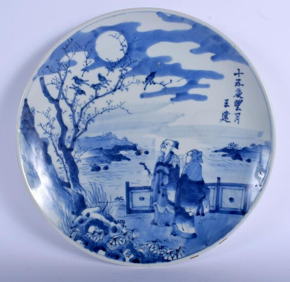 A 19TH CENTURY JAPANESE MEIJI PERIOD BLUE AND WHITE