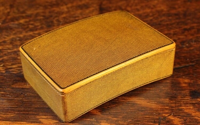 A Boxwood Snuff Box of curved rectangular form. The hinged lid, sides and base decorated all over wi