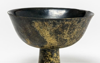 A CHINESE BRONZE (?) CUP, formerly gilded