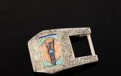 A Carl and Irene Clark Sterling Silver and Micro-Mosaic