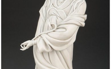 78031: A Chinese Blanc-de-Chine Guanyin Figure Marks: (