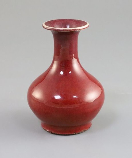 A Chinese sang de boeuf bottle vase, 18th century,…