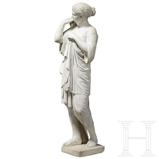 A French marble sculpture of Diana, 19th century