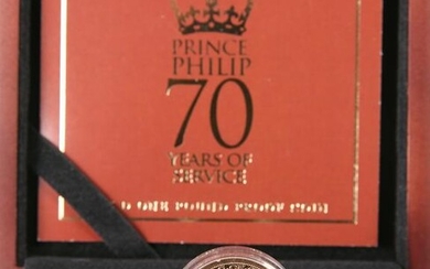 A GOLD ONE POUND PROOF COIN, "PRINCE PHILIP 70 YEARS OF