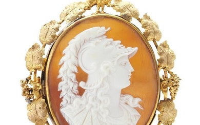 A GOLDFIELDS CAMEO BROOCH