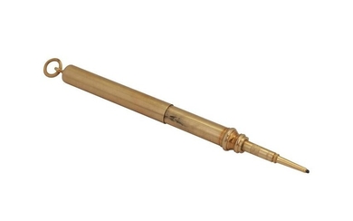A George V 18 carat gold propelling pencil, London 1916
