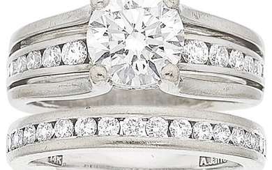 A. Jaffe Diamond, White Gold Ring Set Stones: Round...