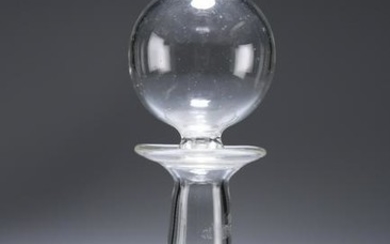A LACE MAKER'S GLASS LAMP, 18TH/19TH CENTURY, with