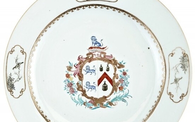 A Large and Fine Chinese Armorial Porcelain Charger