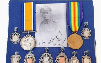 A Medal Wall Dedicated To Private A.S. Hall of the Royal Sus...
