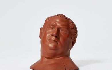 A Meissen Böttger stoneware bust of Emperor Aulus Vitellius