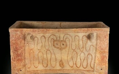 A Minoan Painted Terra Cotta Larnax