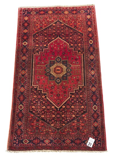 A PERSIAN BIDJAR QOLTUQ RUG. 100% WOOL. SOLID & DENSE PILE. DOUBLE-WEFTED VILLAGE WEAVE FROM THE ZANJAN PROVINCE WITH DISTINCT DESIG...