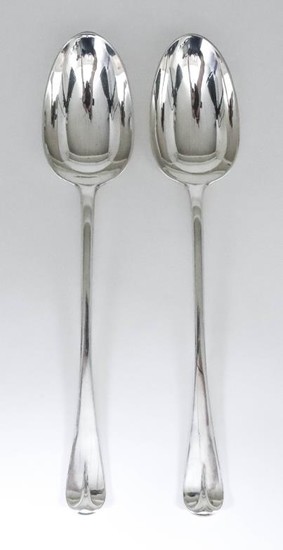 A Pair of Victorian Silver Old English Pattern Gravy...