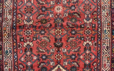 A Persian Hand Knotted Hosseinabad Runner, 405 X 117
