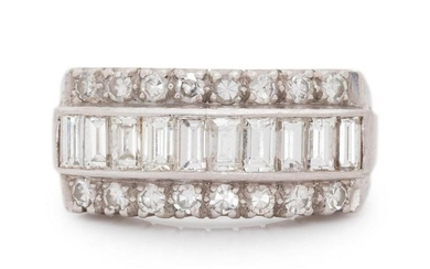 A Platinum and Diamond Ring